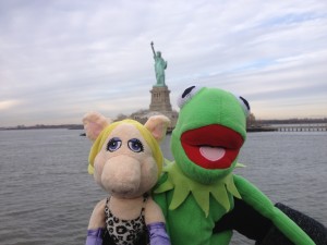 Kermit and Miss Piggy in New York.
